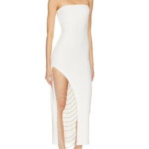 NBD White Strapless Dress